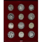 USSR, Moscow 80, flight of silver coins in original case, mirror stamp