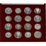 ZSRR, Moskwa 80, lot monet srebrnych w oryginalnym etui, stempel lustrzany