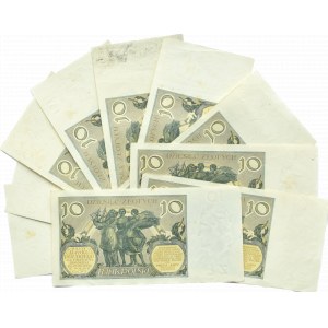 Polen, Zweite Republik, Lot 10 Zloty 1929, verschiedene Serien, Warschau, schön