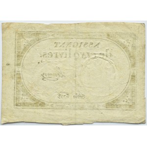 Francja, asygnata na 5 liwrów 1793, seria 5793 podpis: Lenoir