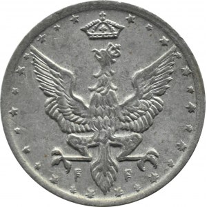 Königreich Polen, 10 Fenig 1917, Stuttgart, doppelte Rückseite