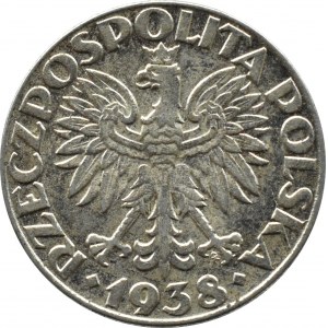 Allgemeine Regierung, 50 groszy 1938, vernickelt, Warschau, SCHÖN