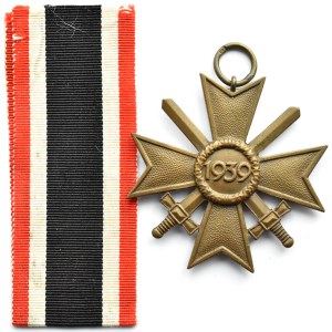 Niemcy, III Rzesza, Krzyż Zasługi Wojennej II klasy za rok 1939 z mieczami, klasa II, sygn. 34 - Wilhelm Annetsberger - München