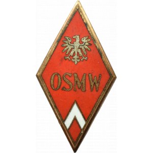Polska, PRL, odznaka OSMW - absolwentka Oficerskiej Szkoły Marynarki Wojennej, wzór 52 - rzadka