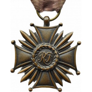 Polen, Zweite Republik, Bronzenes Verdienstkreuz, auszugsweise von W. Gontarczyk, Originalbändchen