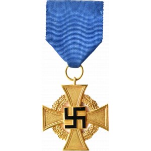 Deutschland, Drittes Reich, Beamtenkreuz für 40 Dienstjahre, goldene Ausführung, Box