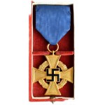 Deutschland, Drittes Reich, Beamtenkreuz für 40 Dienstjahre, goldene Ausführung, Box