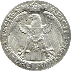 Deutschland, Preußen, Wilhelm II., 3 Mark 1910 A, Berlin, 100-jähriges Jubiläum der Universität Berlin