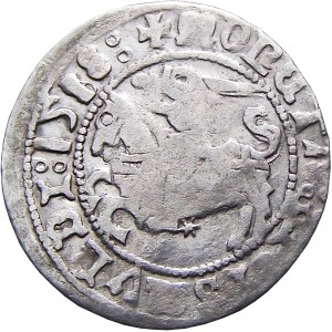 Sigismund I. der Alte, halber Pfennig 1518, Vilnius, RARE