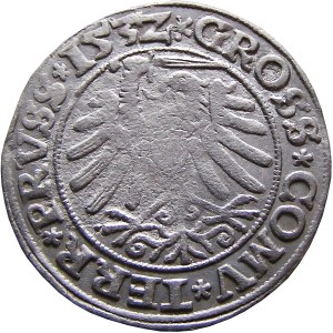 Sigismund I. der Alte, Preußischer Pfennig 1532, Toruń, SEHR RAR