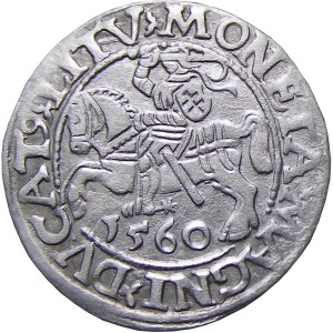 Sigismund II Augustus, half-penny 1560, Vilnius LITV/L, BEAUTIFUL