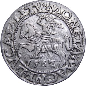 Sigismund II Augustus, halber Pfennig 1562, Vilnius, SCHÖN