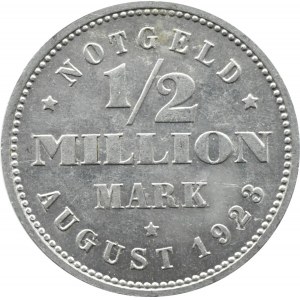 Niemcy, Hamburg, 1/2 miliona 1923, Hamburg, UNC