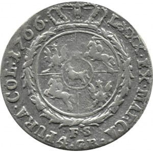 Stanislaw A. Poniatowski, 4 silver pennies (zloty) 1766 FS, Warsaw