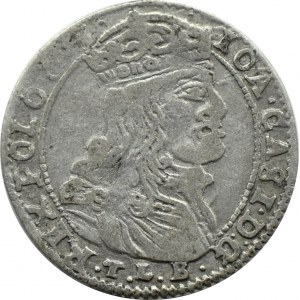 Johannes II. Kasimir, Sixpence 1666, Vilnius, Punkte auf den Seiten des Nennwerts, selten!