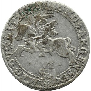 Johannes II. Kasimir, Sixpence 1666, Vilnius, Punkte auf den Seiten des Nennwerts, selten!