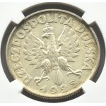Poland, Second Republic, Spikes, 2 gold 1925 with dot, London, NGC MS63