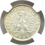 Poland, Second Republic, Spikes, 1 zloty 1925, London, NGC MS62