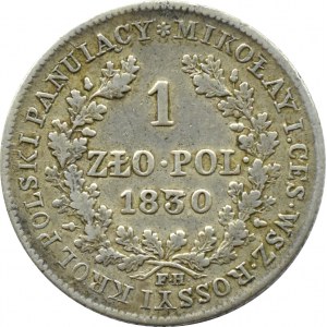 Nicholas I, 1 zloty 1830 FH, Warsaw