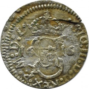Zygmunt III Waza, szeląg 1616, Wilno, piękny