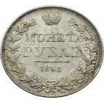 Nicholas I, 1 ruble 1843 MW, Warsaw, BEAUTIFUL!