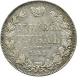 Nicholas I, 1 ruble 1843 MW, Warsaw, BEAUTIFUL!