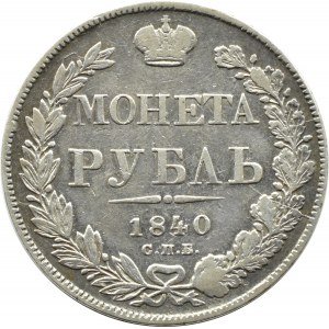 Rosja, Mikołaj I, rubel 1840 HG, Petersburg