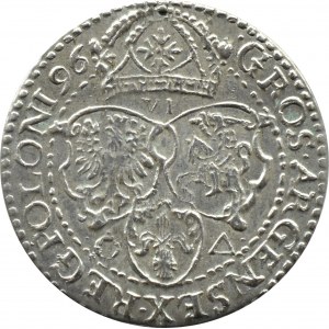 Sigismund III Vasa, Sixpence 1596, Malbork, Schön!