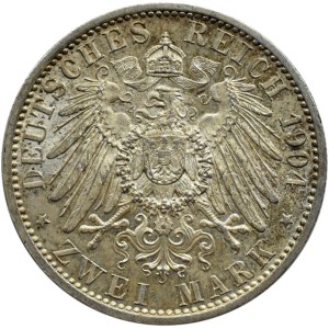 Niemcy, Meklemburgia, Fryderyk Franz 2 marki 1904 A, Berlin