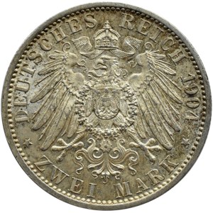Germany, Mecklenburg, Frederick Franz 2 mark 1904 A, Berlin