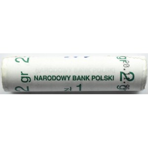 Poland, Third Republic, 2 groszy 1991, Warsaw, bank roll