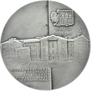 Poland, Medal, Jan Maciaszek - First President of Bydgoszcz - silver bronze