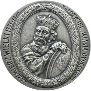 Polen, Medaille zum 650. Jahrestag der Gründung von Bydgoszcz, Kazimierz Wlk. 1333-1370