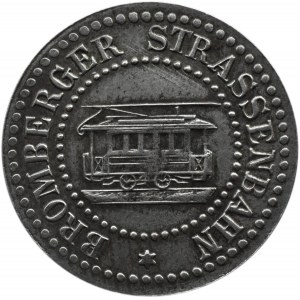 Bromberg/Bydgoszcz, streetcar token - LARGE, iron, rare RRR!