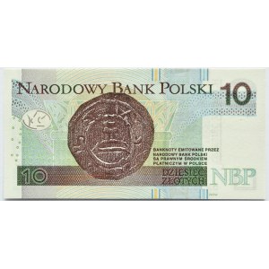 Polska, III RP, Mieszko I, 10 złotych 2016, Warszawa, seria BN3336333 - RADAR, UNC