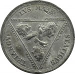 August III Sas, medal 1709 Zjazd trzech władców kopia w cynie, Drezno