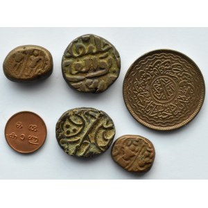 India, Lot 6 coins 1454-1938