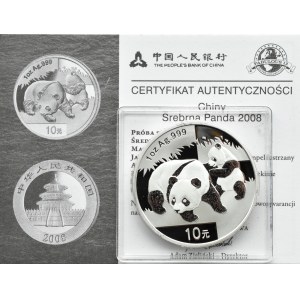 China, Panda, 10 yuan 2008, Shenyang, UNC