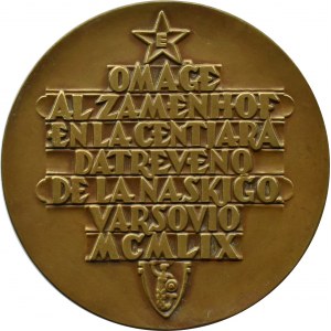 Polska, Medal Ludwik Zamenhof (1859-1917), twórca języka esperanto