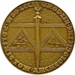 Polen, Medaille für Józef Kostrzewski, Prähistoriker, 80. Geburtstag, 1965, PTN