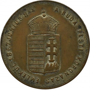 Węgry, medal koronacyjny Franciszka Józefa I, 8 czerwca 1867 w Budapeszcie