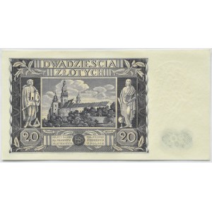 Polen, Zweite Republik Polen, 20 Zloty 1936, Warschau, CH-Serie, UNC