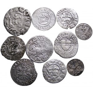 Polska, lot 10 monet wybitych w okresie królewskim