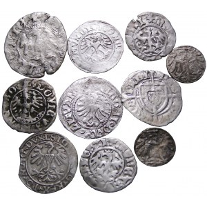 Poland, lot of 10 coins minted during the royal period