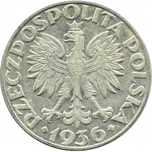 Poland, Second Republic, Sailboat, 5 zloty 1936, Warsaw