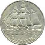 Polska, II RP, Żaglówka, 5 złotych 1936, Warszawa