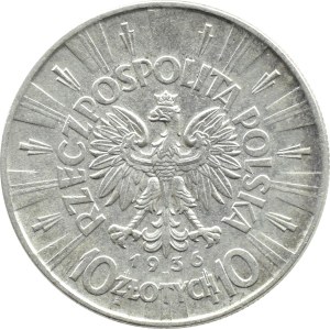 Poland, Second Republic, Józef Piłsudski 10 zloty 1936, Warsaw