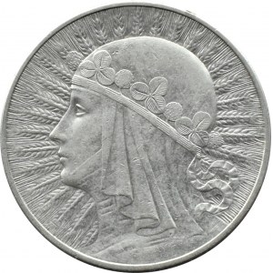 Polska, II RP, Głowa Kobiety, 10 złotych 1932, Londyn