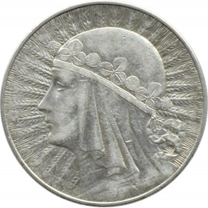 Polen, Zweite Republik, Kopf einer Frau, 10 Zloty 1932, Warschau