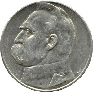 Polen, Zweite Republik, Józef Piłsudski, 5 Zloty 1934 Schützenadler, Warschau